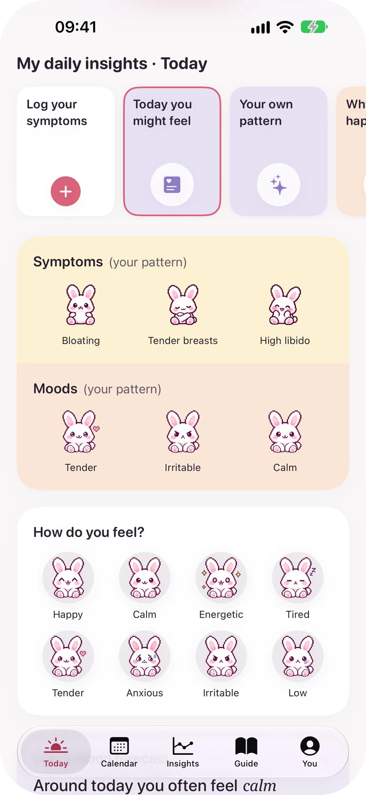 Lulu app: Predictions. What tomorrow is likely to feel like.
